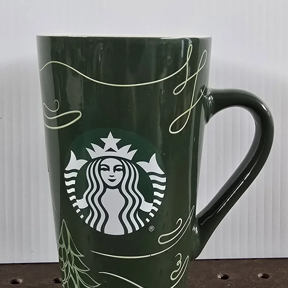 Starbucks 2020 Holiday Siren Logo Green Swirl Coffee Mug, 16 fl oz - Picture 2 of 5